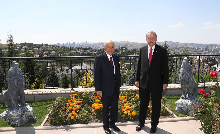 Cumhurbaşkanı Erdoğan ve MHP Lideri Bahçeli ile bir araya geldi