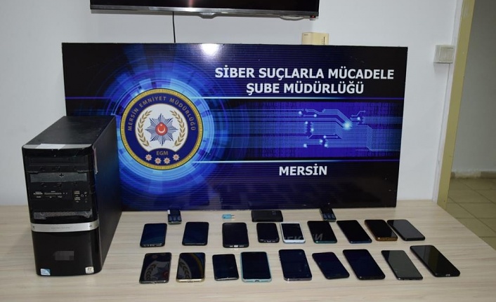 Mersin merkezli siber dolandırıcılık operasyonunda 22 gözaltı